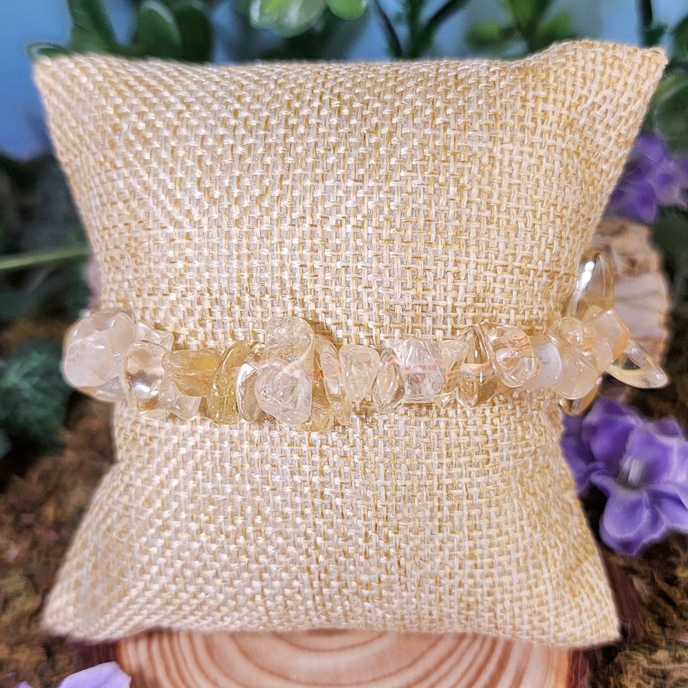 Citrine Crystal Chip Bracelet #4